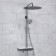 The shower system wasserkraft a113.117.058.ch Thermo, tropical shower, thermostat, chrome