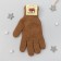 Female gloves from Mongolian wool, red, size 17-19