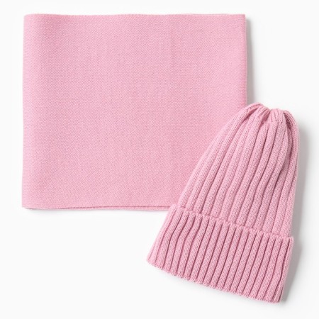 Children's cap KAFTAN with snood, powder pr 48-52-2