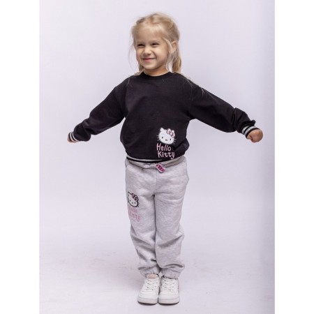 Sweatshirt for girls, height 116 cm, black color-2