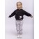 Sweatshirt for girls, height 116 cm, black color