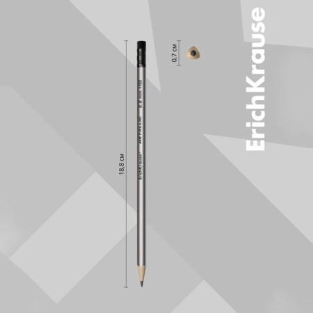 Chernographic pencil with Erichkrause "Metallic", HB, Grifel D = 2.2 mm, wood, three-7