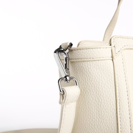 Bag Female Tout with zipper, white color-4
