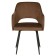 Stool "Berta", color velor Tenerife Chocolate / Metal black
