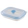 Silikobox transportation and storage container, silicone, folding, 400 ml, blue color
