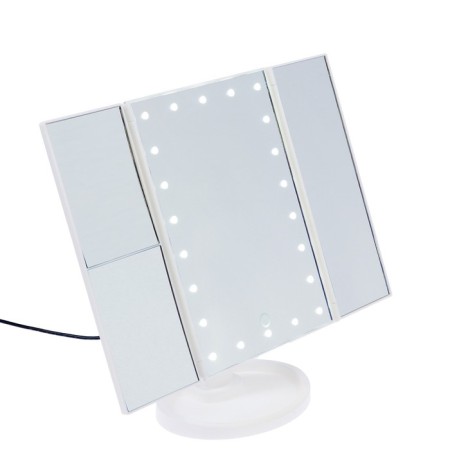 Mirror Luazon KZ-07, backlight, 30 × 18 × 7 cm, 22 diodes, 4haaa, (not in the kit), white-2