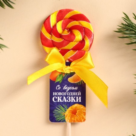Lollipop on the stick "New Year's fairy tale", taste: Mandarin, 15 g.-2