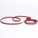 Set of collar (34-45x2 cm) reflective and leash (130x1 cm), red