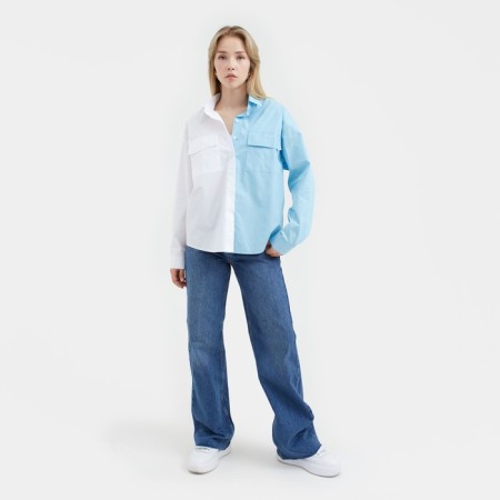 Women's shirt MIST R.48-50, white/blue-4