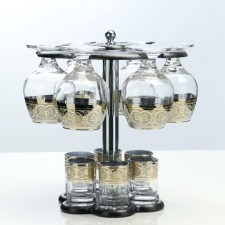 Mini-bar 12 objects of cognac, Florence, dark 350/50 ml