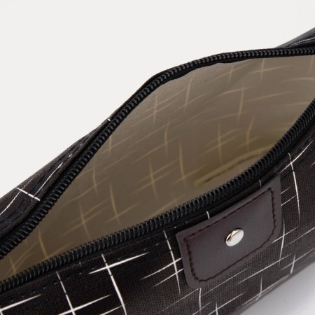 Cosmetic bag with lightning, black color-2
