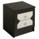 Bedside table Nicole 400x390x470 wenge/light larch