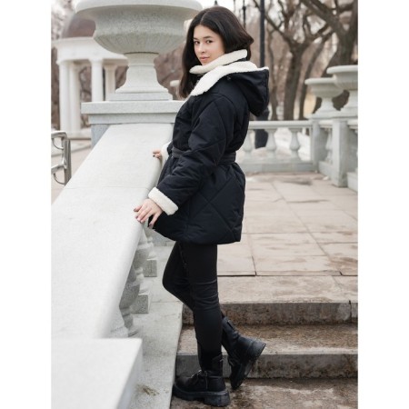 Jacket for girls, height 158 ​​cm, black color-6