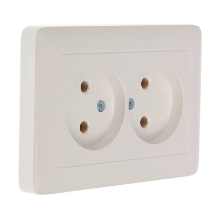 Double SE "hit", 16 A, 250 V, built-in, without salary, IP21, white, RS16-235-b