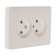 Double SE "hit", 16 A, 250 V, built-in, without salary, IP21, white, RS16-235-b