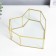 Casket glass with a metal frame "Heart with faces" gold 9.5x21x21 cm