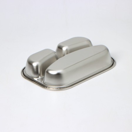 Stainless steel tray 3 sections, 21.5 × 15.5 × 4 cm-1