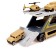 TRAILER truck with 6 machines and helicopter