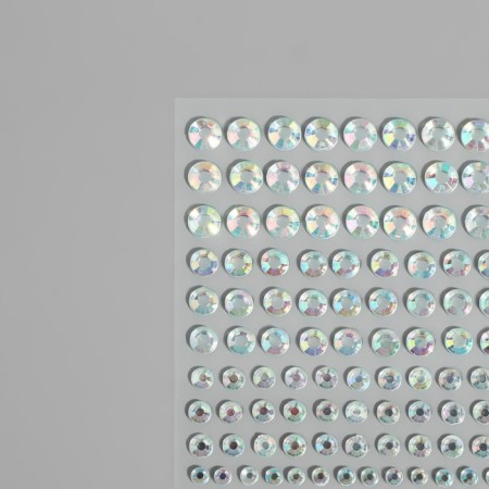 Rhound rhinestones, with holography, d = 3/4/5/6 mm, 165 pcs on a sheet on a sheet-2