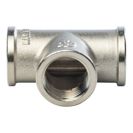 The STOUT SFT -0020-000012, 1/2 ", internal/internal thread, nickelled brass-1
