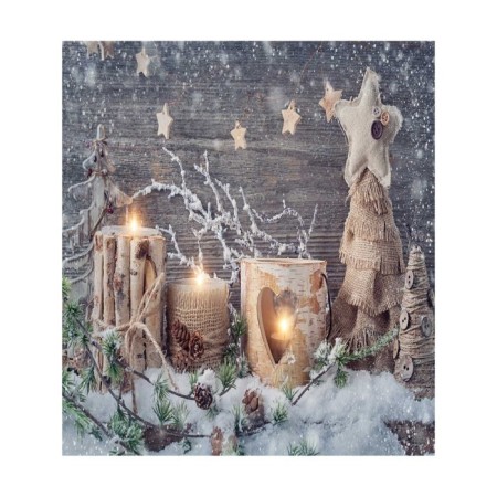 Set of napkins for setting the table "New Year's candles", rectangular, size 32x46 cm, 4 pcs-2