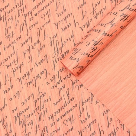 Package paper, ecolux fastened, "letter", pink/black, 0.7 x 5 m