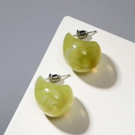 Acryl Earrings "Trend" Brani, Green Color