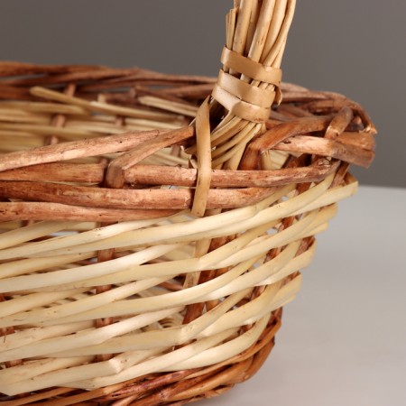 A set of baskets of 3 pcs, 42x33x14.5hh36.5, natural/white, willow-4