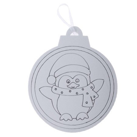 Christmas tree decoration for painting "Cutie" 4 pcs., Brush-2
