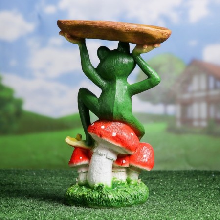 Garden figure "Drill with a tray" 20x22x36cm-3