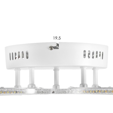 The chandelier is LED DIM. Losanga du 3 dir. Ø53.5x7.5 68W White Ritter-8