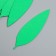 The workpiece of Foamiran "leaf" 10x3 cm, thickness. 1mm, set 10 pcs, dark green