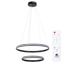 Suspended chandelier Arte Lamp Meridiana A2198SP-2BK, LED, 70 W, 60x60x120 cm, 2500 lm, remote control, black