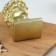David toothpick stands, gold, 5x5x9 cm