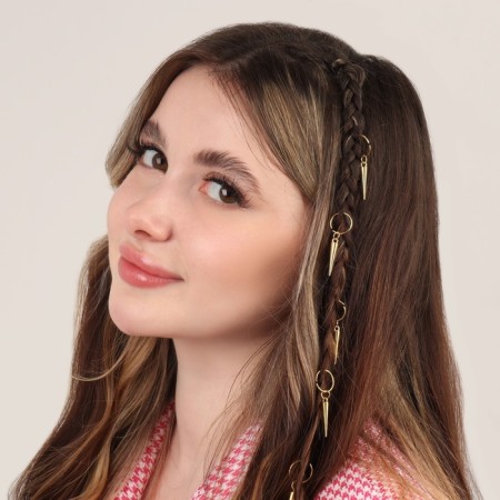 Hair piercing "Klin", 4.1 × 1 cm, 10 pcs, golden color-6