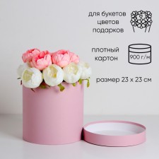 Hat box dusty rose, 23 x 23 cm