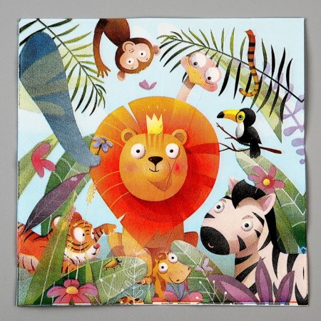 Paper napkins "Zoo", in a set of 20 pcs.-1
