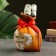 The piggy bank "Sag - happiness and good" orange, 17cm