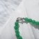 Beads ball # 6 facet "agate green", 45 cm