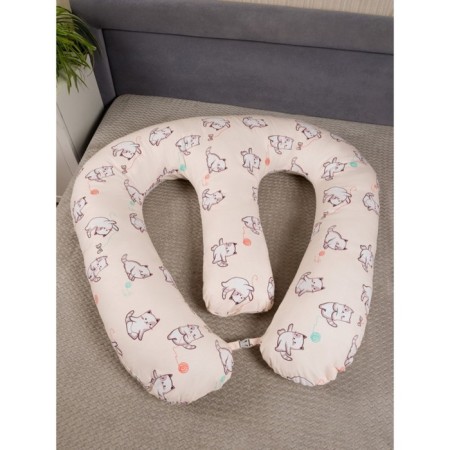 Pillow for twins "Funny kitten", Hollofiber