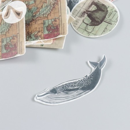 Scrapbooking stickers Travel from WasHi Bumagi, 64 pieces, 32 design-1