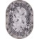 Oval Merinos Silver carpet, size 180x250 cm, Gray color