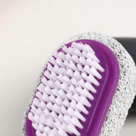 Pumza for a pedicure, with a brush, 6.5 cm, in a box, color mix-1