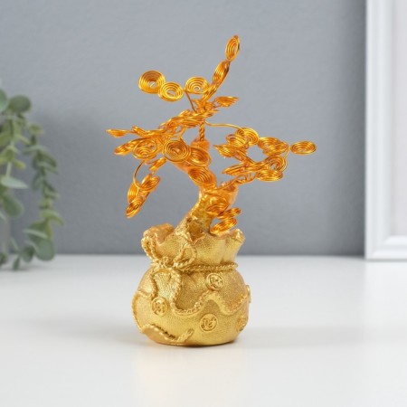 Souvenir Polystone, metal "Tree of life in a bag" 6x17x17 cm-1