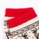 Women's socks made of Mongolian wool with deer, red color, size 23 (34-36)