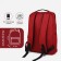 Male backpack on a zipper, 4 outer pockets, with USB, burgundy color