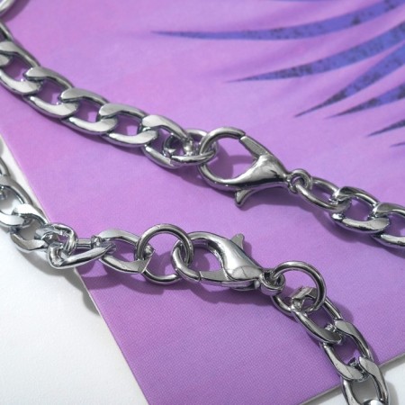 Bracelets "Demetrons" hearts with patterns, color silver, 19.5 cm-2