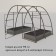 Glocked bed, 195 × 100 × 15 cm, gray, Greengo