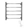 Domoterm electric heated towel rail "Aurora" 109-5, 500 x 600 mm, 5 crossbars, right