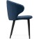 Chair on a metal frame Alsisar metal/velor, black/blue 52x58x81 cm